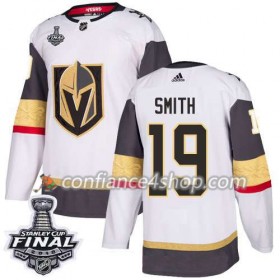 Adidas Maillot de Hockey Vegas Golden Knights Reilly Smith 19 Blanc 2018 Stanley Cup Final Patch Authentic - Homme